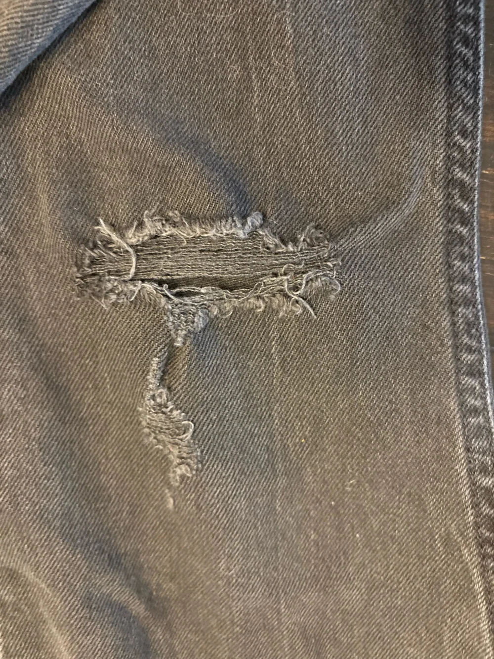 Gap Distressed Black Jeans - Size 14 easy taper slim